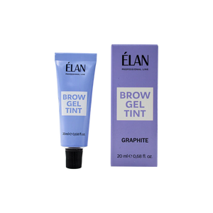 ÉLAN Brow Gel Tint Graphite 20ml tube with packaging for intense cool-toned eyebrow tinting on dark or ashy brows