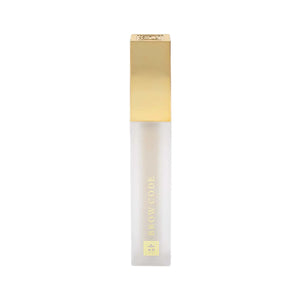 Brow Code Alias Brow Lamination Gel in a frosted clear tube with a gold cap, designed to sculpt, set, and style brows with a long-lasting hold