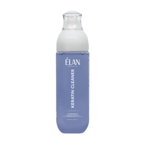 Élan Keratin Cleaner in a 250 ml bottle with pump dispenser, a pre-procedure cleansing solution for eyebrows and eyelashes, ideal for professional use
