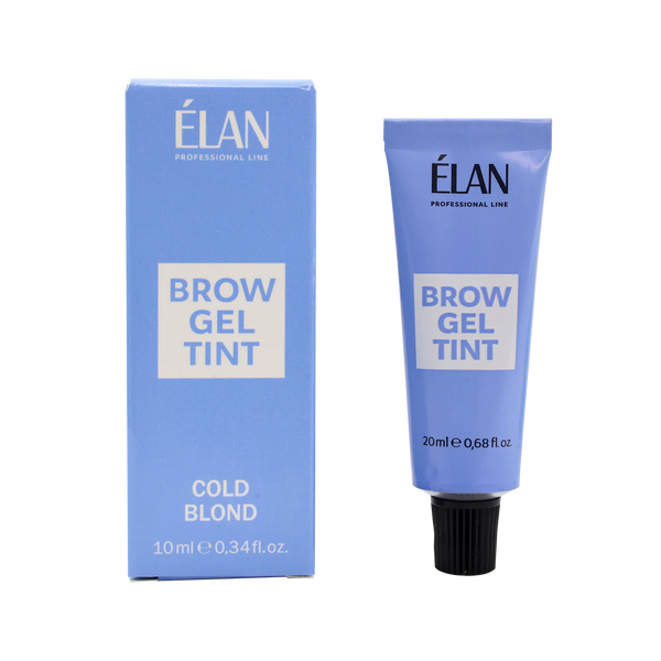 ÉLAN Brow Gel Tint Cold Blond 10ml box with 20ml tint tube for professional eyebrow coloring