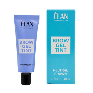 ÉLAN Brow Gel Tint Neutral Brown 10ml box with 20ml tint tube for natural eyebrow tinting results