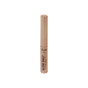 Élan x Mila Glow Daily Brow and Lash Fixing Serum in a sleek gold tube, designed for daily care, shine, and long-lasting hold
