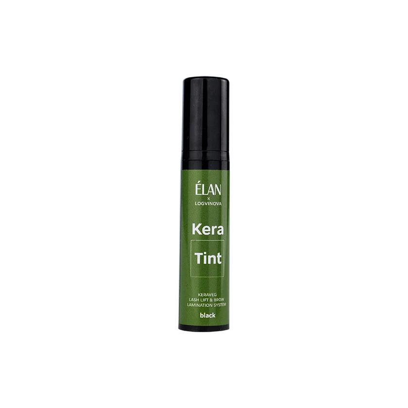 Élan Kera Tint in Black from the Keraveg Lash Lift and Brow Lamination System, a tinting formula for bold, defined lashes and brows