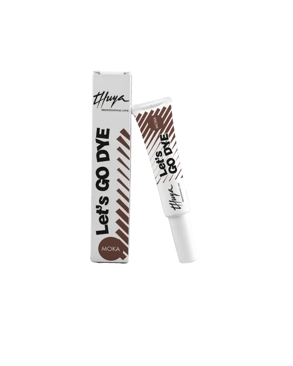 Thuya Let's Go Dye Caramel delivers warm light brown eyebrow tint in a professional tube for soft, natural brow enhancement with lasting color