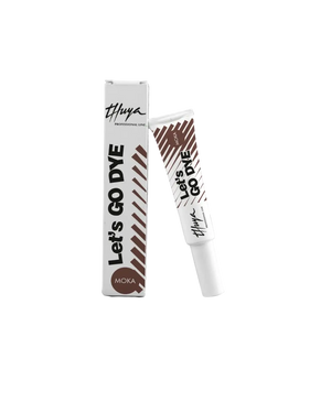 Thuya Let's Go Dye Moka offers rich medium brown eyebrow tint in a precision tube for natural, long-lasting professional brow coloring